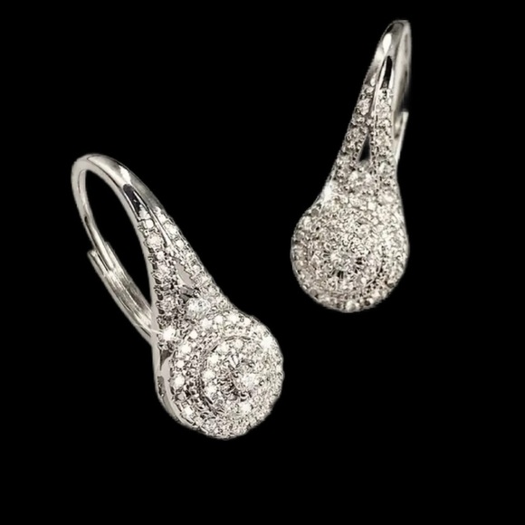 Women’s 925 Sterling Silver Synthetic Zirconia Pendant Earrings - NWT - Picture 4 of 9